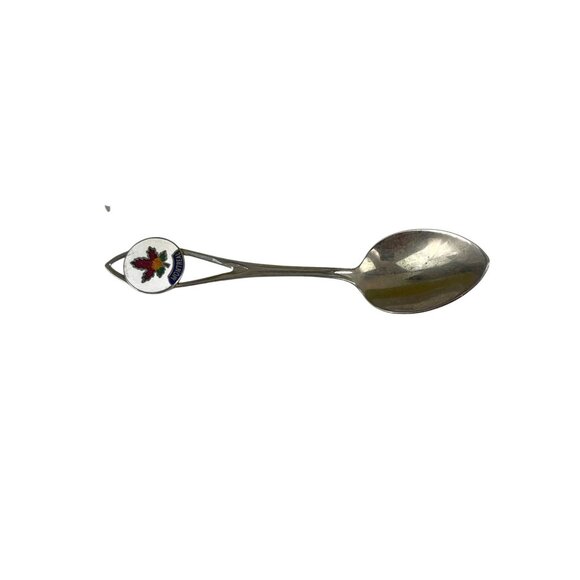Vintage GMG Canada Montreal Souvenir Collectible Spoon With Enamel Maple Leaf De - Picture 7 of 8